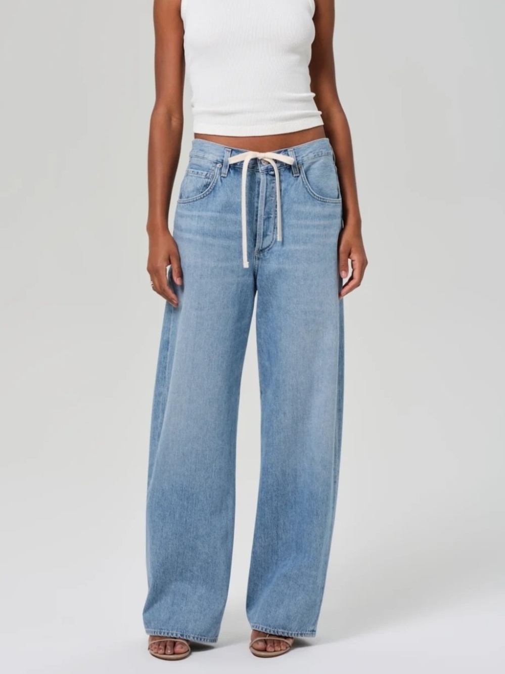 NWT Brynn Drawstring Wide-leg Jeans